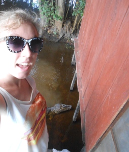 Selfie mit Krokodil 
